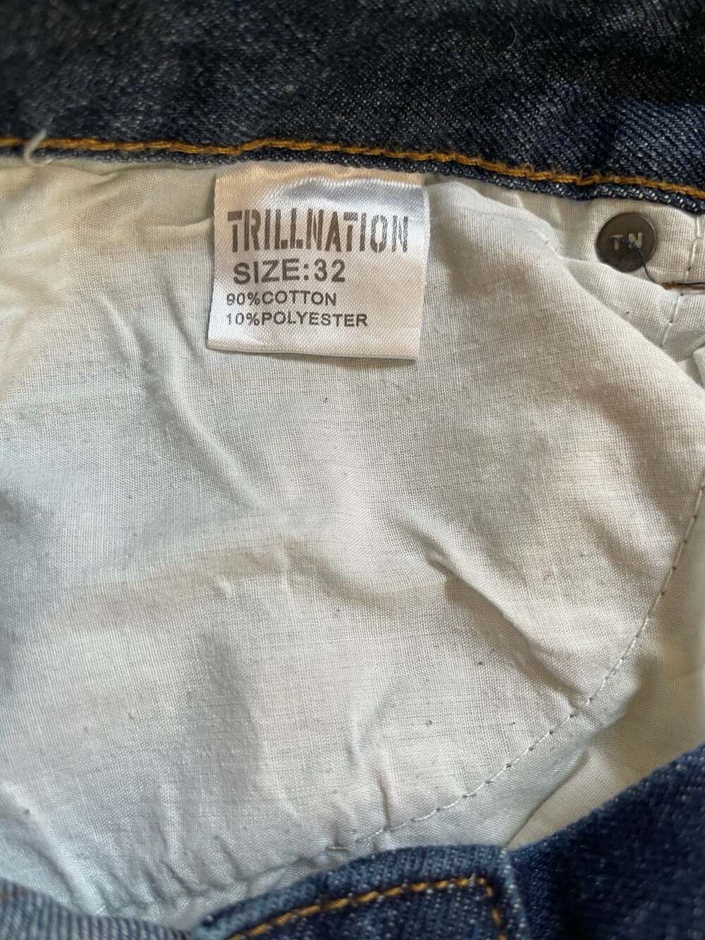 Trillnation Acid Wash Distressed Denim Jeans Size 32 - Picture 6 of 6